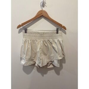 POPFLEX On The‎ Run Shorts Size Medium Cream